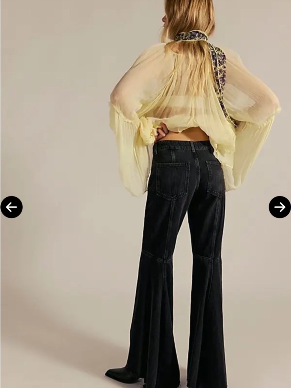 Free People - Women’s Flare Wide-Leg Jeans - Picture 6 of 7